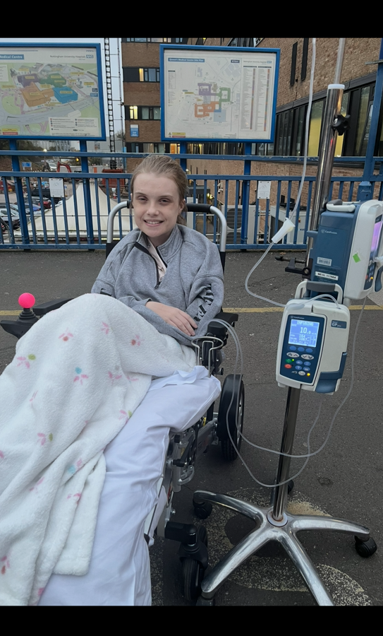 Chloe in hospital
